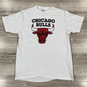 Chicago Bulls Shirt   White Single Stitch Nba Basketball 80S